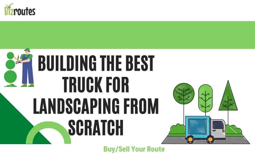 a hill with a landscaping truck for a  landscaping business 
